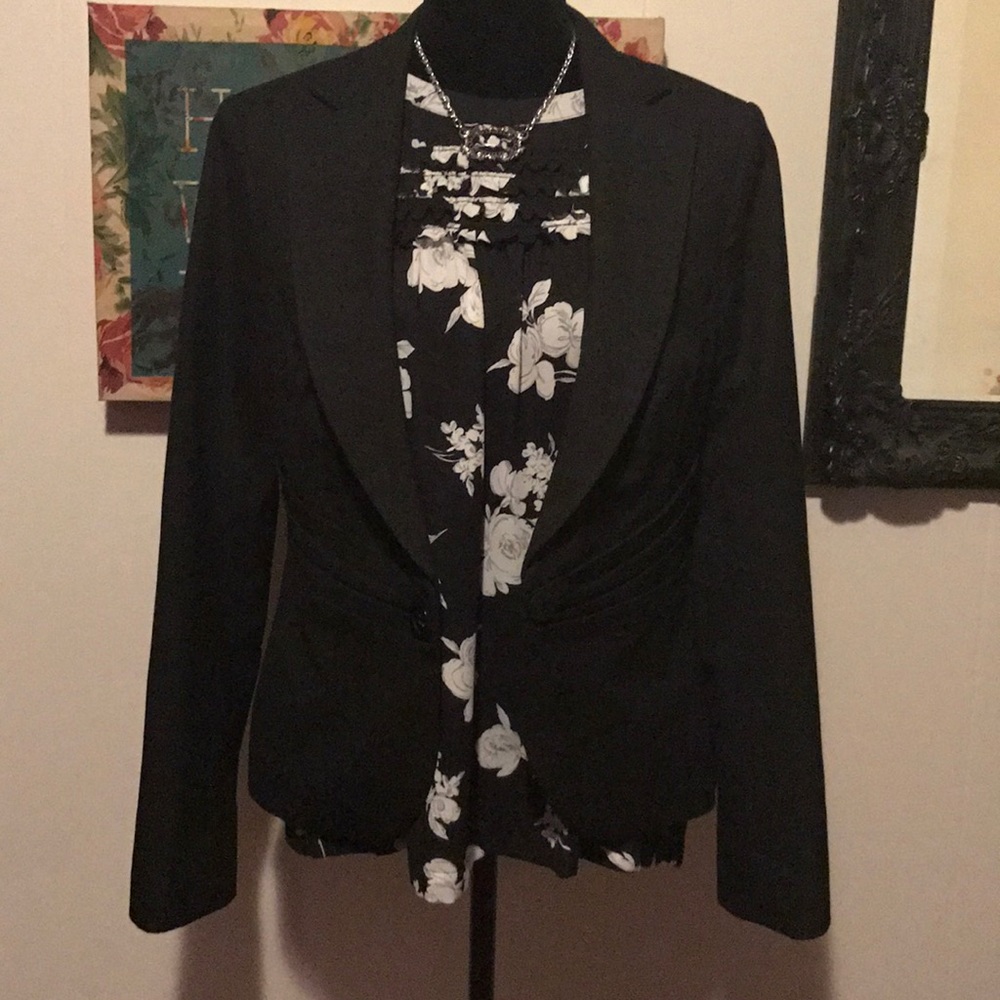 The Limited Black Cotton Blazer